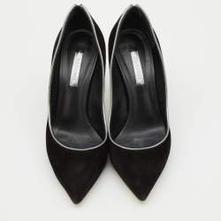 Casadei Black Suede Blade Pumps Size 36.5