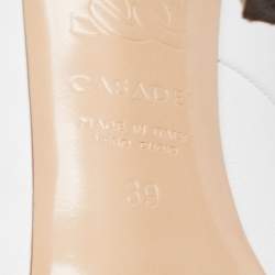 Pre Owned Casadei White Leather Pointed Toe Pumps Size 39