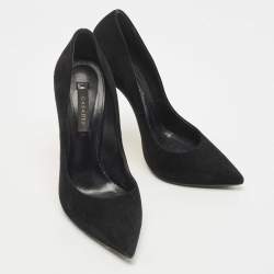 Pre Owned Casadei Black Suede Blade Pumps Size 38