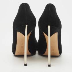 Pre Owned Casadei Black Suede Blade Pumps Size 38