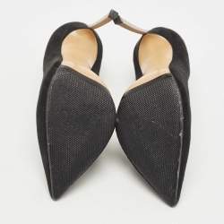Pre Owned Casadei Black Suede Blade Pumps Size 38