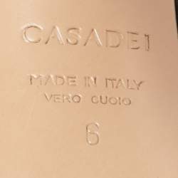 Pre Owned Casadei Black/Gold Suede Platform Ankle Strap Sandals Size 36