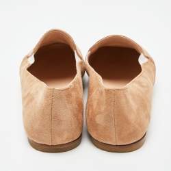 Casadei Beige Suede Smoking Slippers Size 40