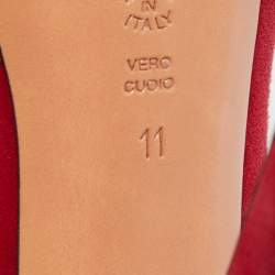 Pre Owned Casadei Burgundy Suede Ankle Strap Sandals Size 41