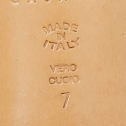 Pre Owned Casadei Black Patent Leather Slide Sandals Size 37