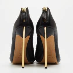 Pre Owned Casadei Black Leather Gladiator Sandals Size 38