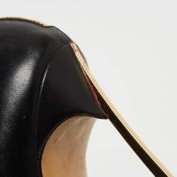 Pre Owned Casadei Black Leather Gladiator Sandals Size 38