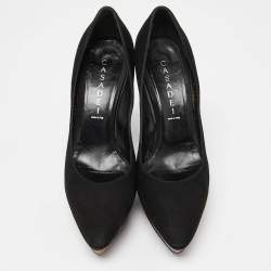 Casadei Black Suede Platform Pumps Size 37