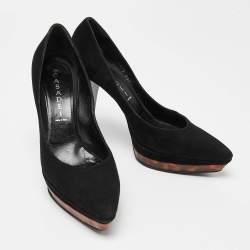 Casadei Black Suede Platform Pumps Size 37