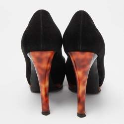 Casadei Black Suede Platform Pumps Size 37