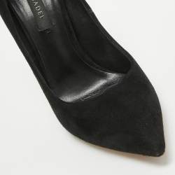 Casadei Black Suede Pearl Blade Pumps Size 36.5