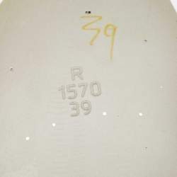 Pre Owned Casadei Gold Glitter and Leather Trainers Low Top Sneakers Size 39