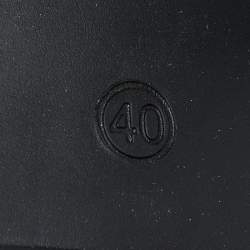 Pre Owned Casadei Black Patent Leather Block Heel Ankle Boots Size 40