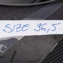 Pre Owned Casadei Black Leather Wedge High Top Ankle Booties Size 36.5