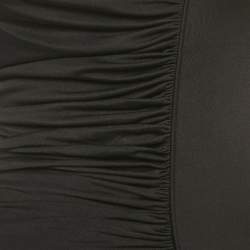 Pre Owned Catherine Malandrino Black Jersey Ruched Mini Dress S