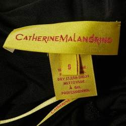 Pre Owned Catherine Malandrino Black Jersey Ruched Mini Dress S
