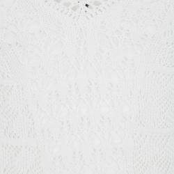 Pre Owned Catherine Malandrino Off White Crochet Knit Fitted Maxi Dress P / XS
