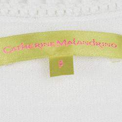 Pre Owned Catherine Malandrino Off White Crochet Knit Fitted Maxi Dress P / XS