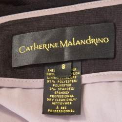 Pre Owned فستان كاثرين مالاندرينو بلا اكمام مكشكش بطبقات تول أسود M