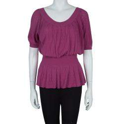 Pre Owned توب كاثرين مالاندرينو تريكو مكشكش وردي S