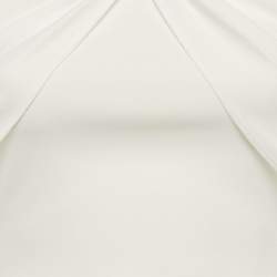 Pre Owned فستان قصير سي دوت دام جيبونة فقاعية منتفخة جيرسيه أبيض مقاس صغير (إكس سمول)