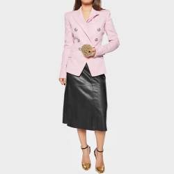 Pre Owned Celine Beige/Brown Animal Print Saffiano Leather Round Zip Around Pouch