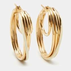 Celine Enamel Gold Tone Earrings