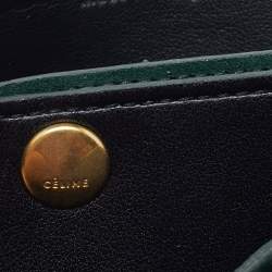 Celine Green Suede Solo Trio Cosmetic Pouch