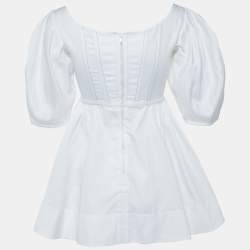 Celine White Cotton Corset Top M