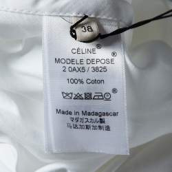 Celine White Cotton Corset Top M