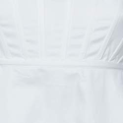 Celine White Cotton Corset Top M