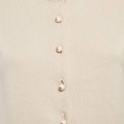 Pre Owned Celine Light Pink Cashmere Buttoned Top M