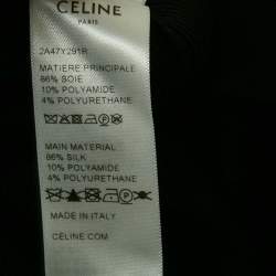 Pre Owned Celine Black Rib Knit Sleeveless Triomphe Tank Dress S