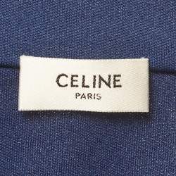 Pre Owned Celine Blue Jersey Side Stripe Track Jacket XS