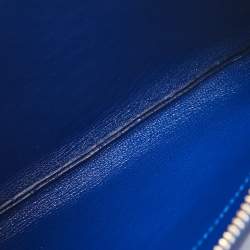 Pre Owned Celine Blue Python and Leather Small Trio Zip Crossbody Bag