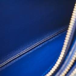 Pre Owned Celine Blue Python and Leather Small Trio Zip Crossbody Bag