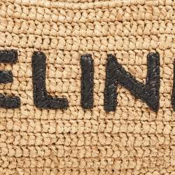 Celine Beige/Black Raffia Ava Hobo