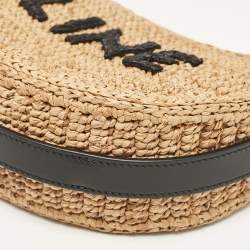Celine Beige/Black Raffia Ava Hobo