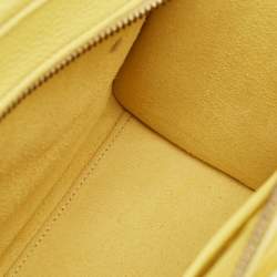 Pre Owned Celine Yellow Leather Nano Luggage Tote
