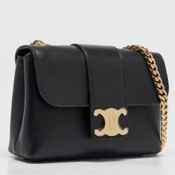 Pre Owned Celine Black Leather Mini Victoire Shoulder Bag
