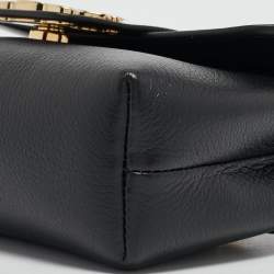 Pre Owned Celine Black Leather Mini Victoire Shoulder Bag