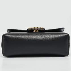 Pre Owned Celine Black Leather Mini Victoire Shoulder Bag