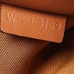 Celine Tan Triomphe Coated Canvas Mini Cosmetic Pouch