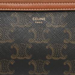 Celine Tan Triomphe Coated Canvas Mini Cosmetic Pouch
