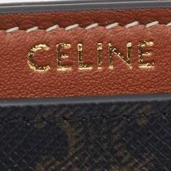 Celine Brown Macadam Coated Canvas and Leather Card Holder