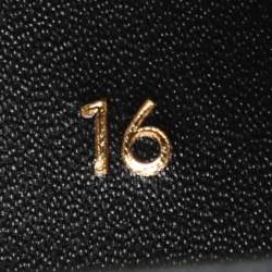 Celine Black Satinated Leather Mini 16 Top Handle Bag
