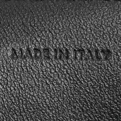 Celine Black Satinated Leather Mini 16 Top Handle Bag