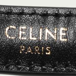 Celine Black Satinated Leather Mini 16 Top Handle Bag