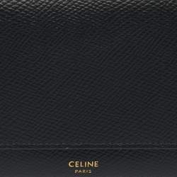 مملوكة مسبقًا محفظة كونتيننتال بقلاّب كبيرة جلد أسود سيلين