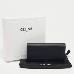 مملوكة مسبقًا محفظة كونتيننتال بقلاّب كبيرة جلد أسود سيلين